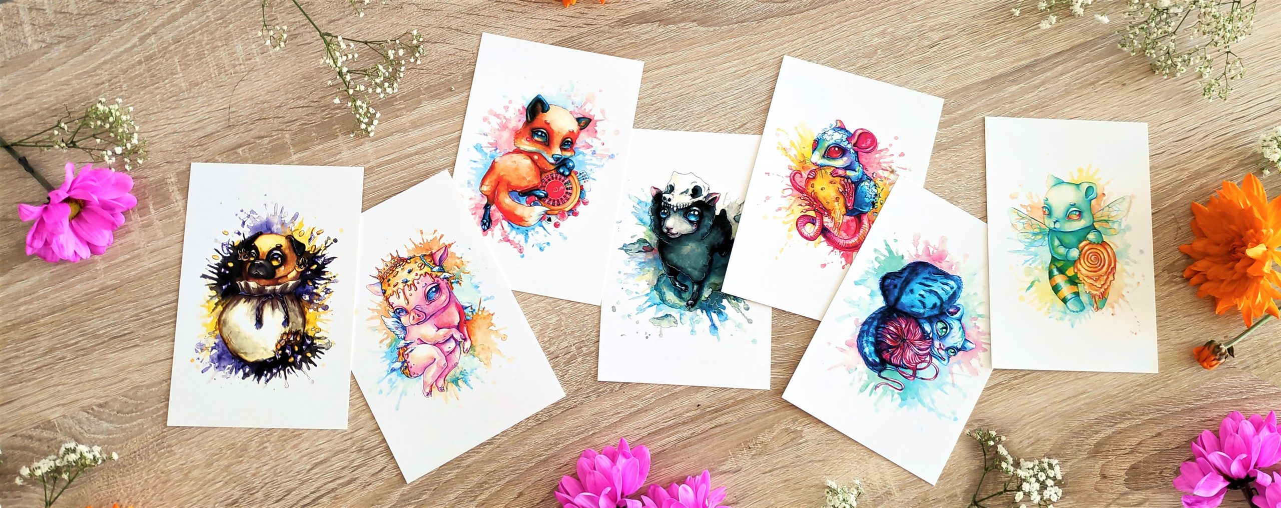 Karakterloomad postkaartidel Alisa vasina Eesti Disain