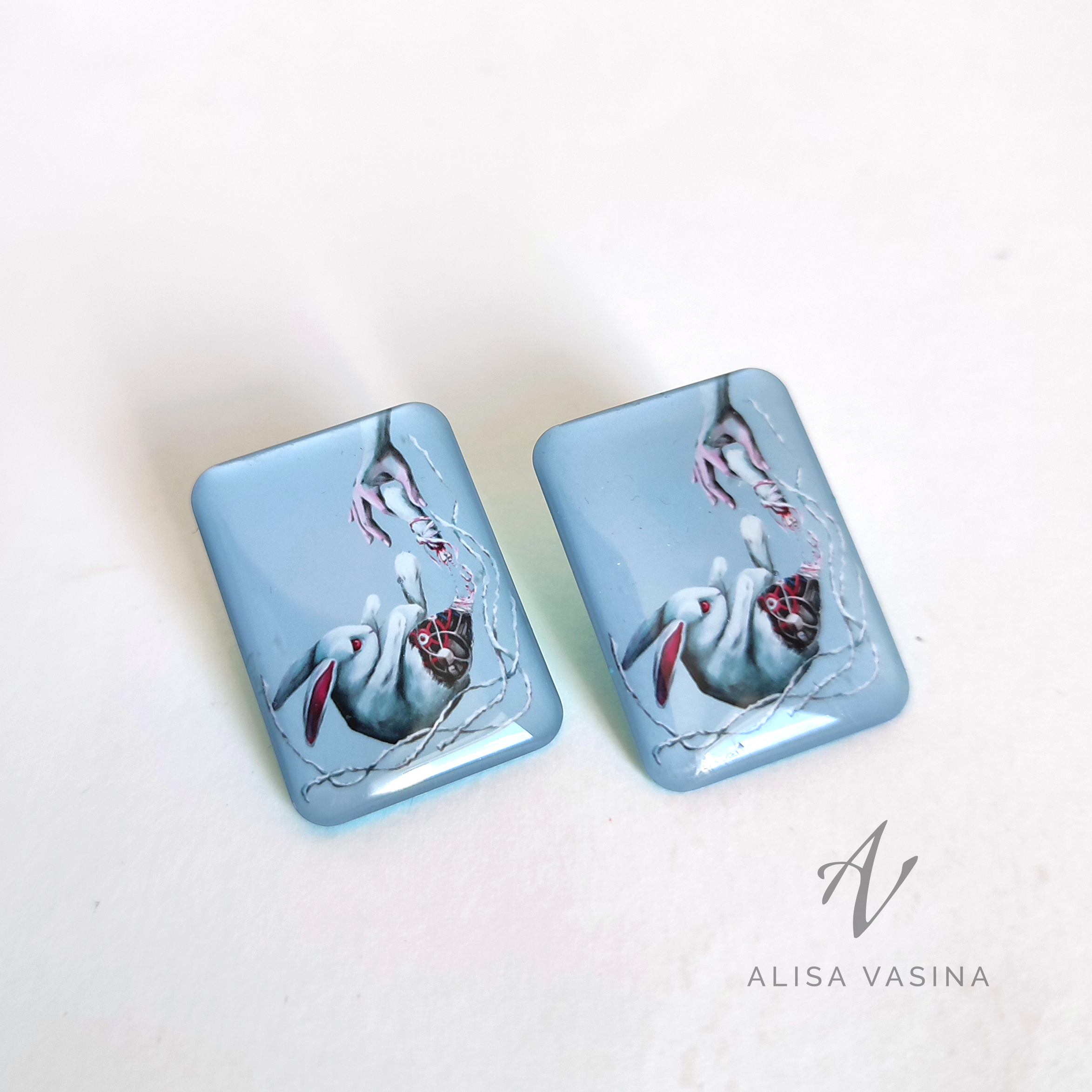 Jänesekäpa poltkõrvarõngad