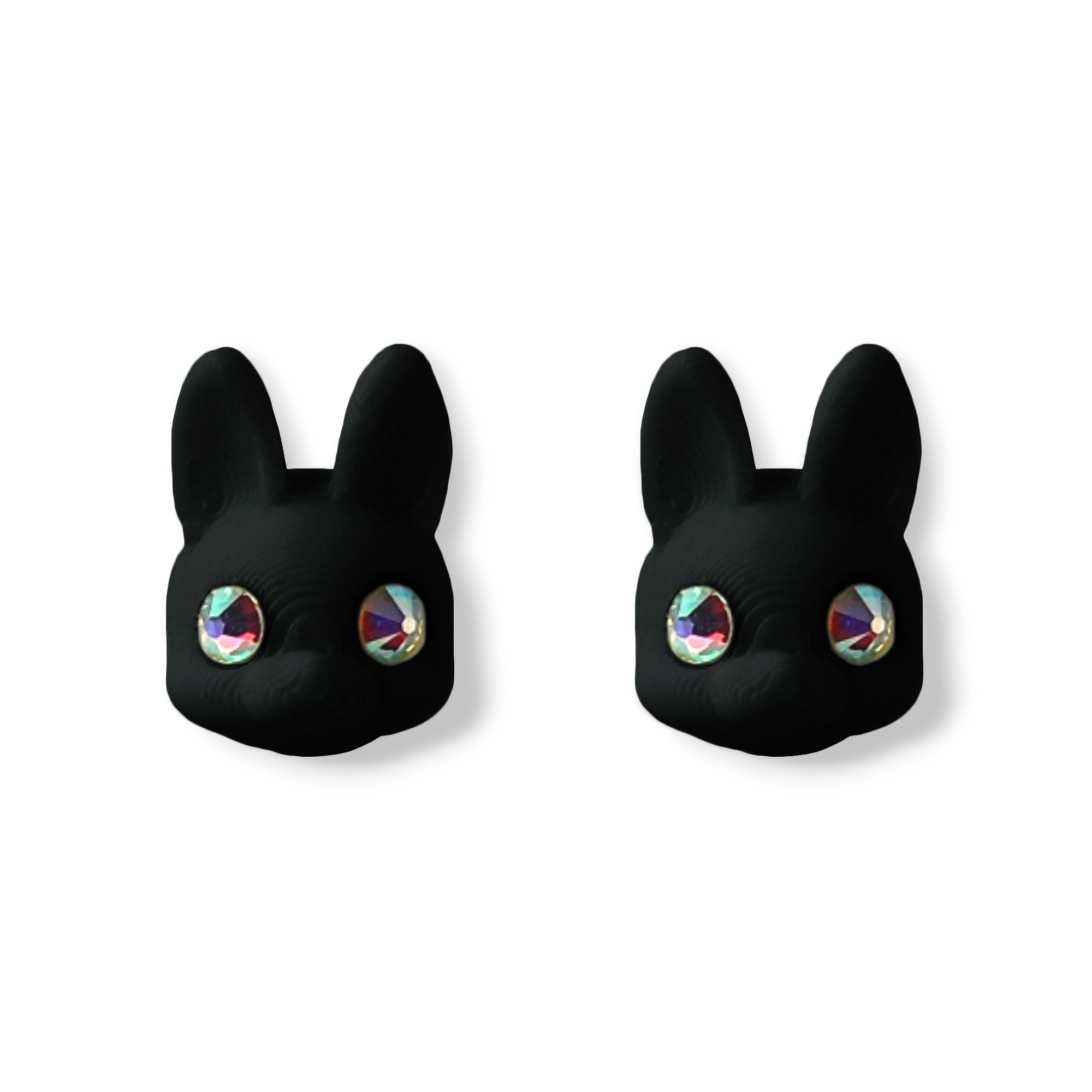 Musta jänese nööpkõrvarõngad